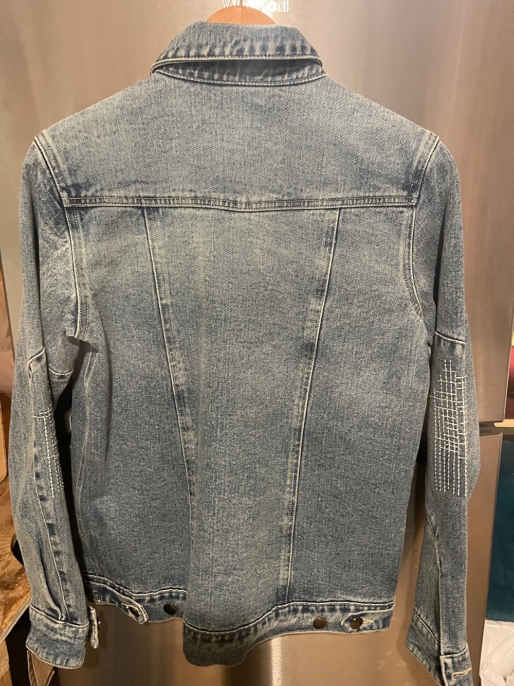 Tasha Polizzi Blue Denim Jacket with Contrast Stitching - Picture 3 of 7